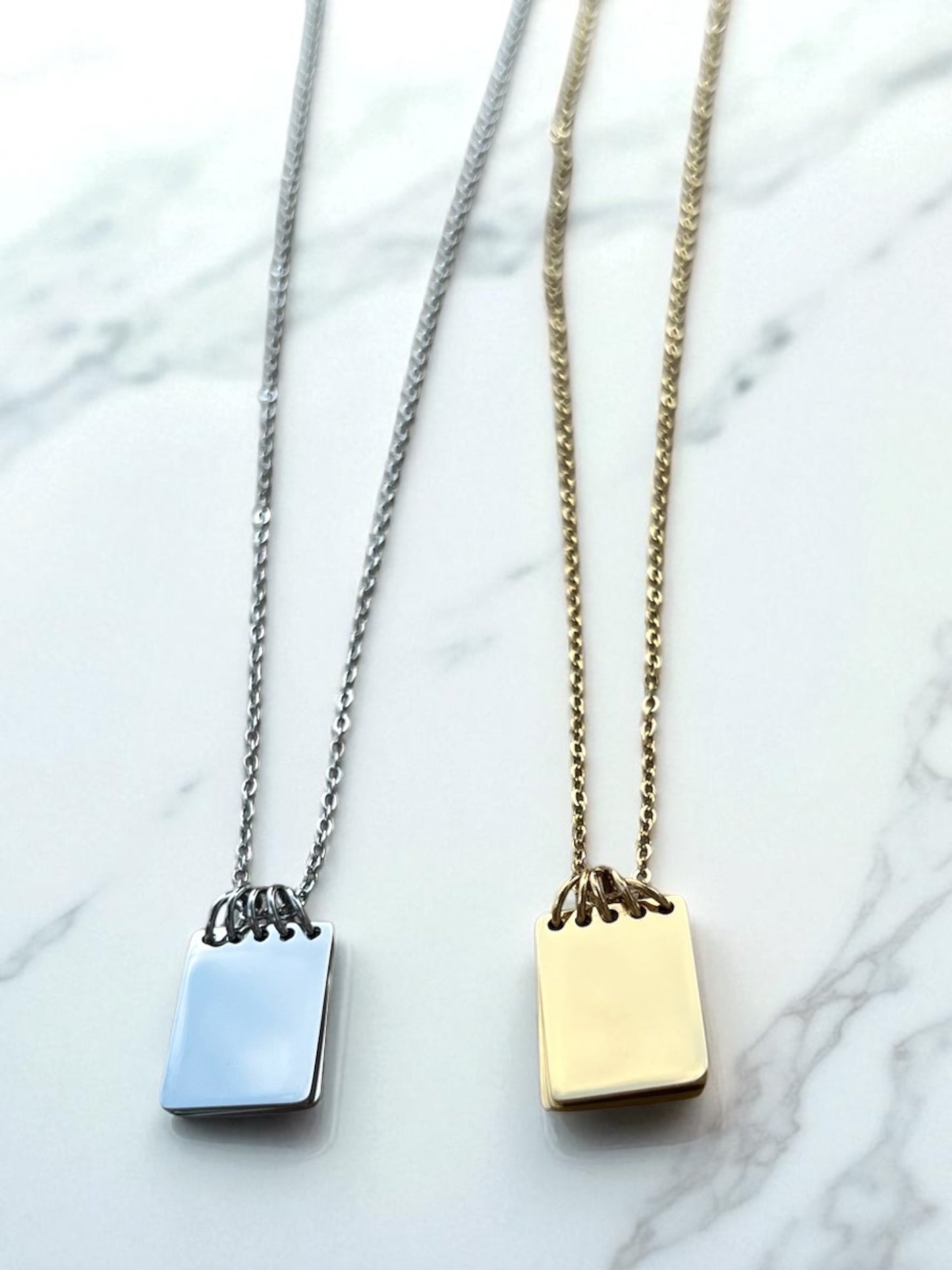 Personalized Mini notebook necklace