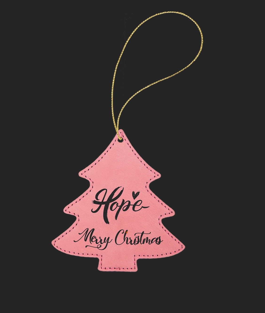 Personalized leatherette ornament