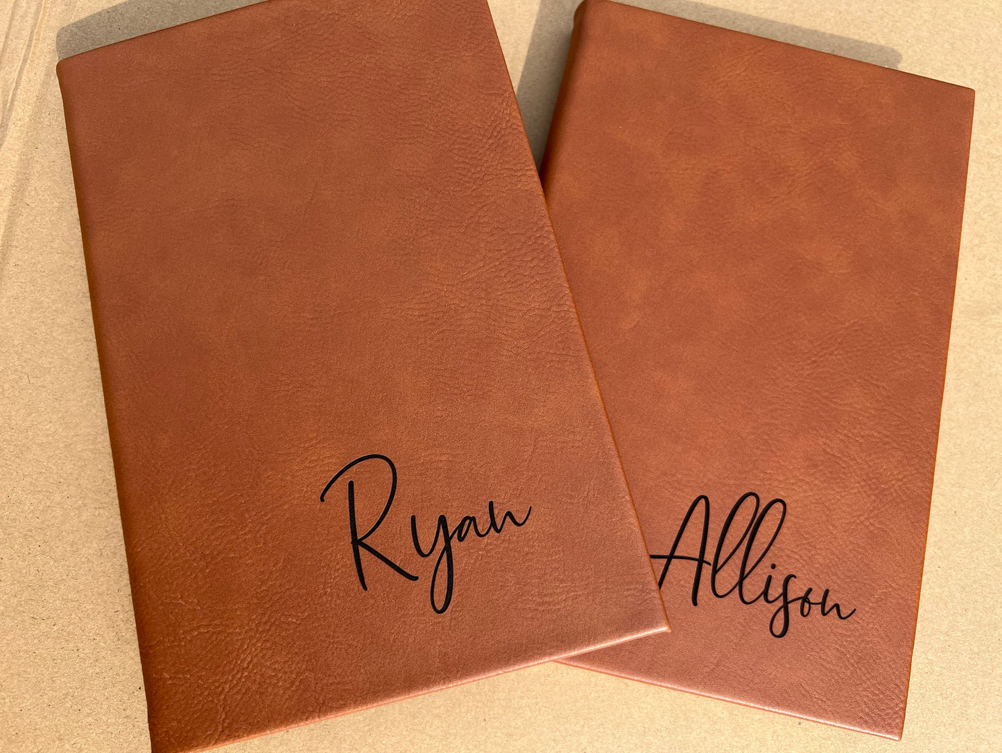 Personalized leatherette journals 5 x 9
