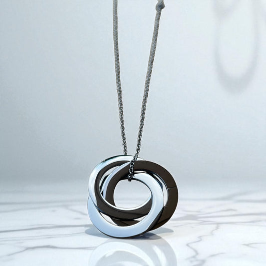 3 interlocking Circle trio necklace - Personalized