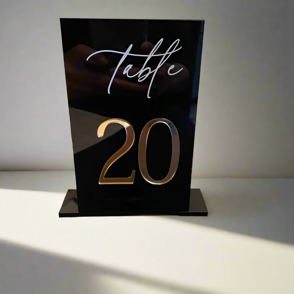 Acrylic Table Numbers - Wedding - Signage - Party Decor