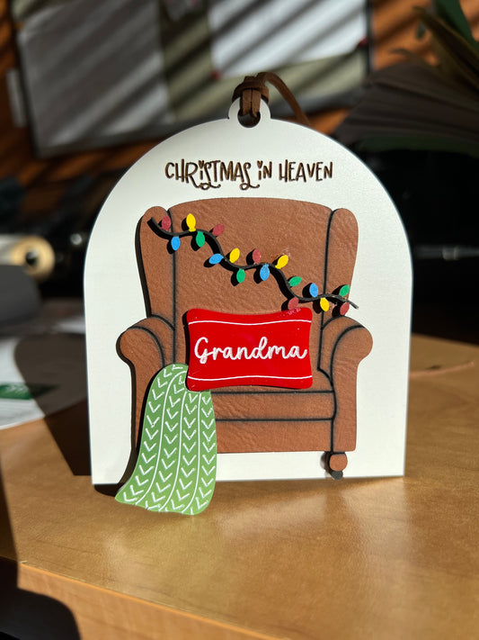 Memorial chair ornament