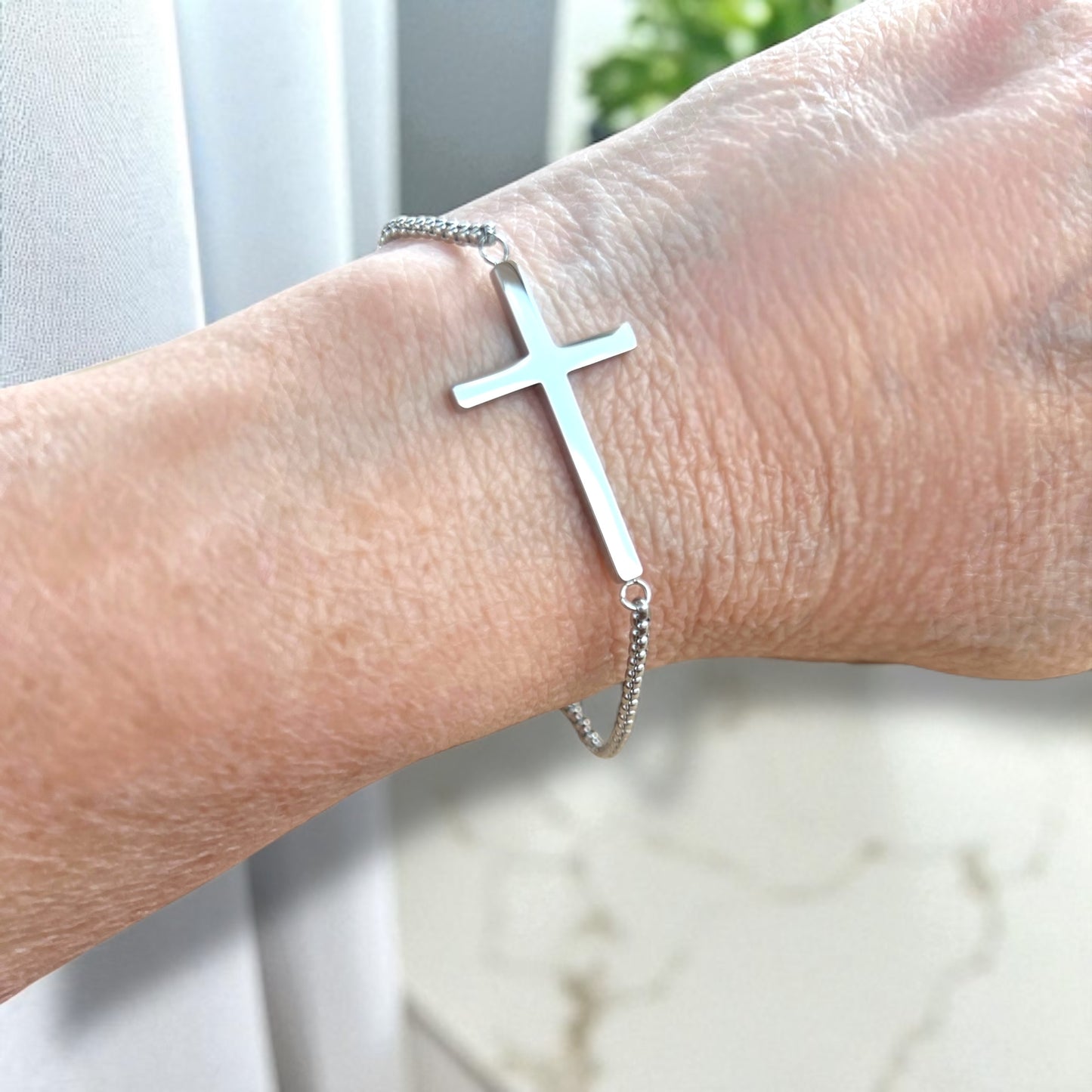 Horizontal Cross Bracelet