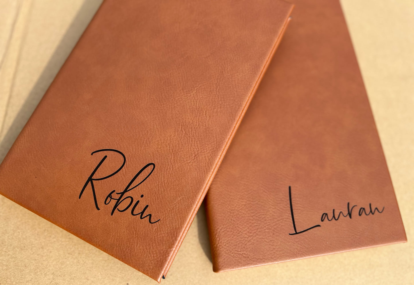 Personalized leatherette journals 5 x 9