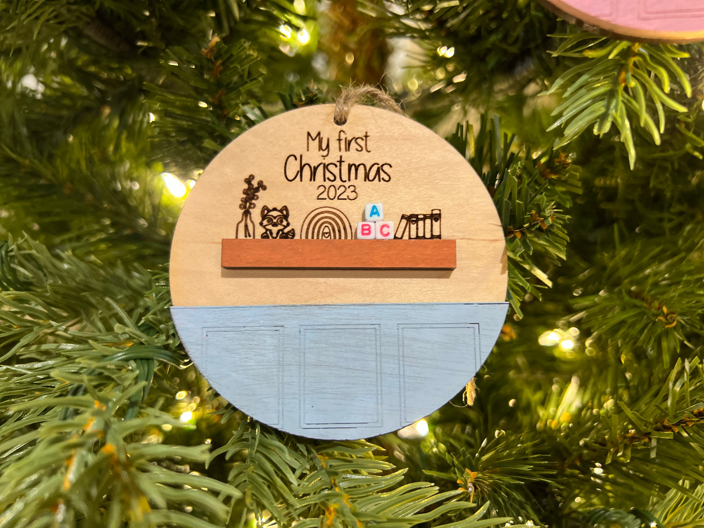 Babys first Christmas alphabet bead version