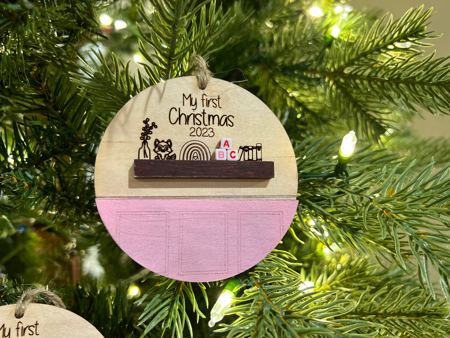 Babys first Christmas alphabet bead version