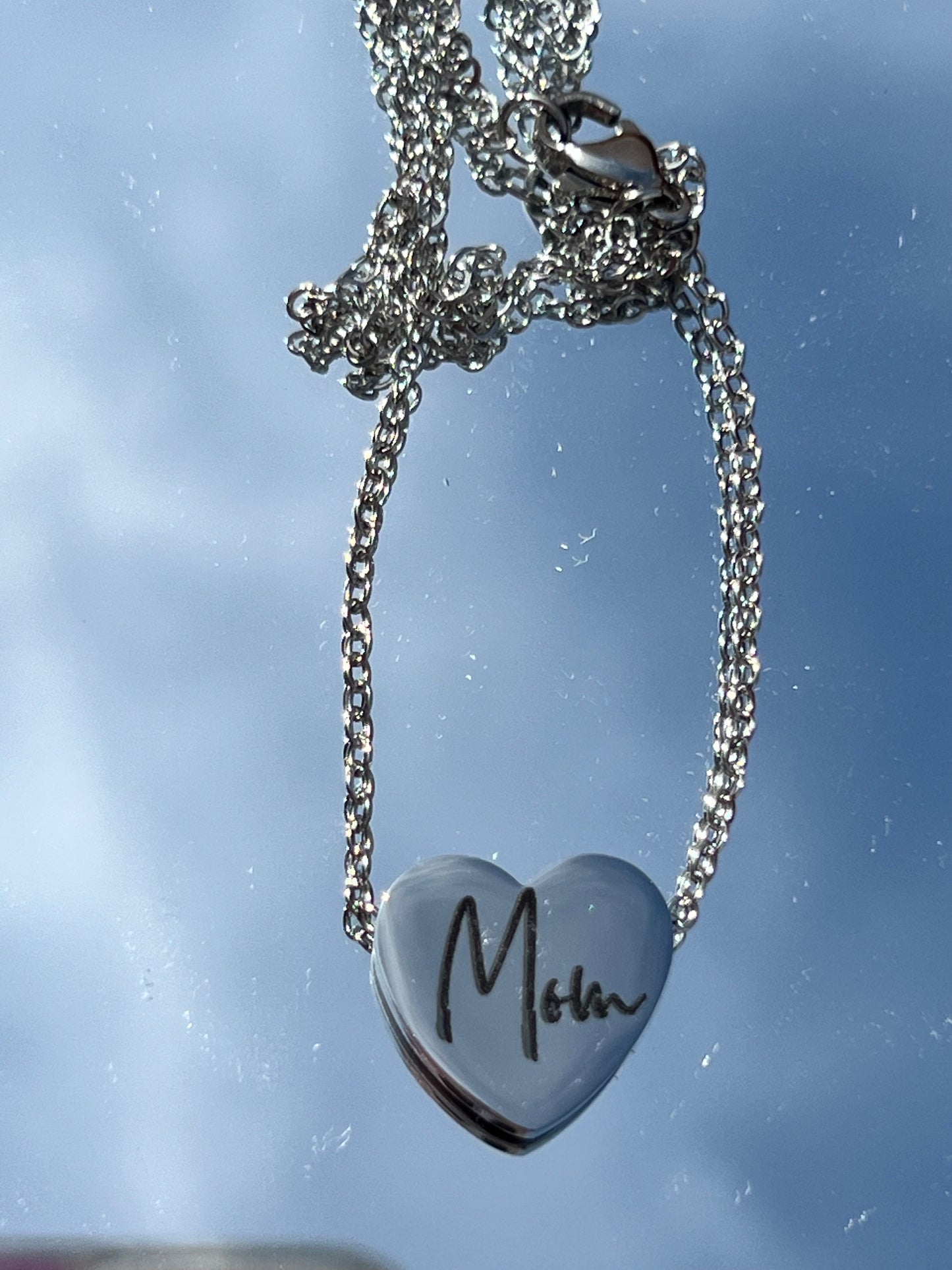 Custom heart pendant necklace