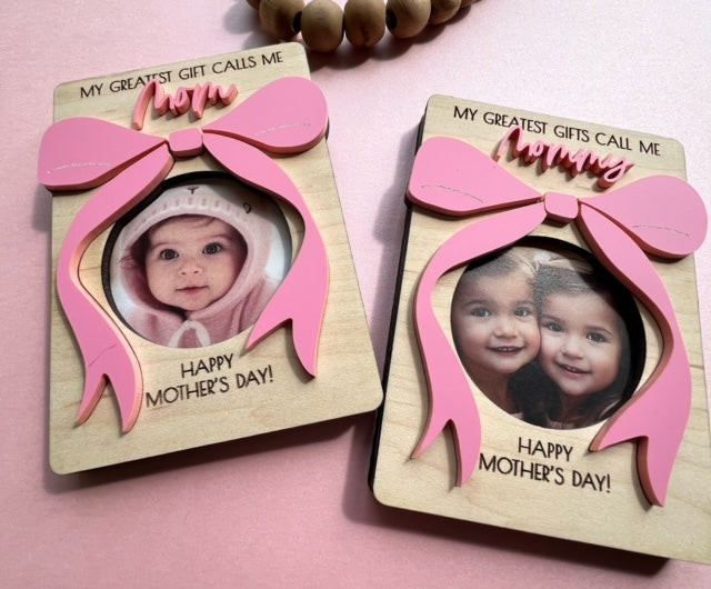 Mothers Day Fridge Photo Magnet - Ribbon
