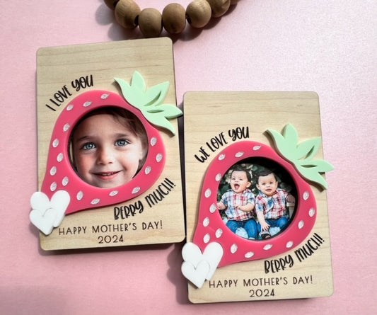 Mothers Day Fridge Photo Magnet - Strawberry