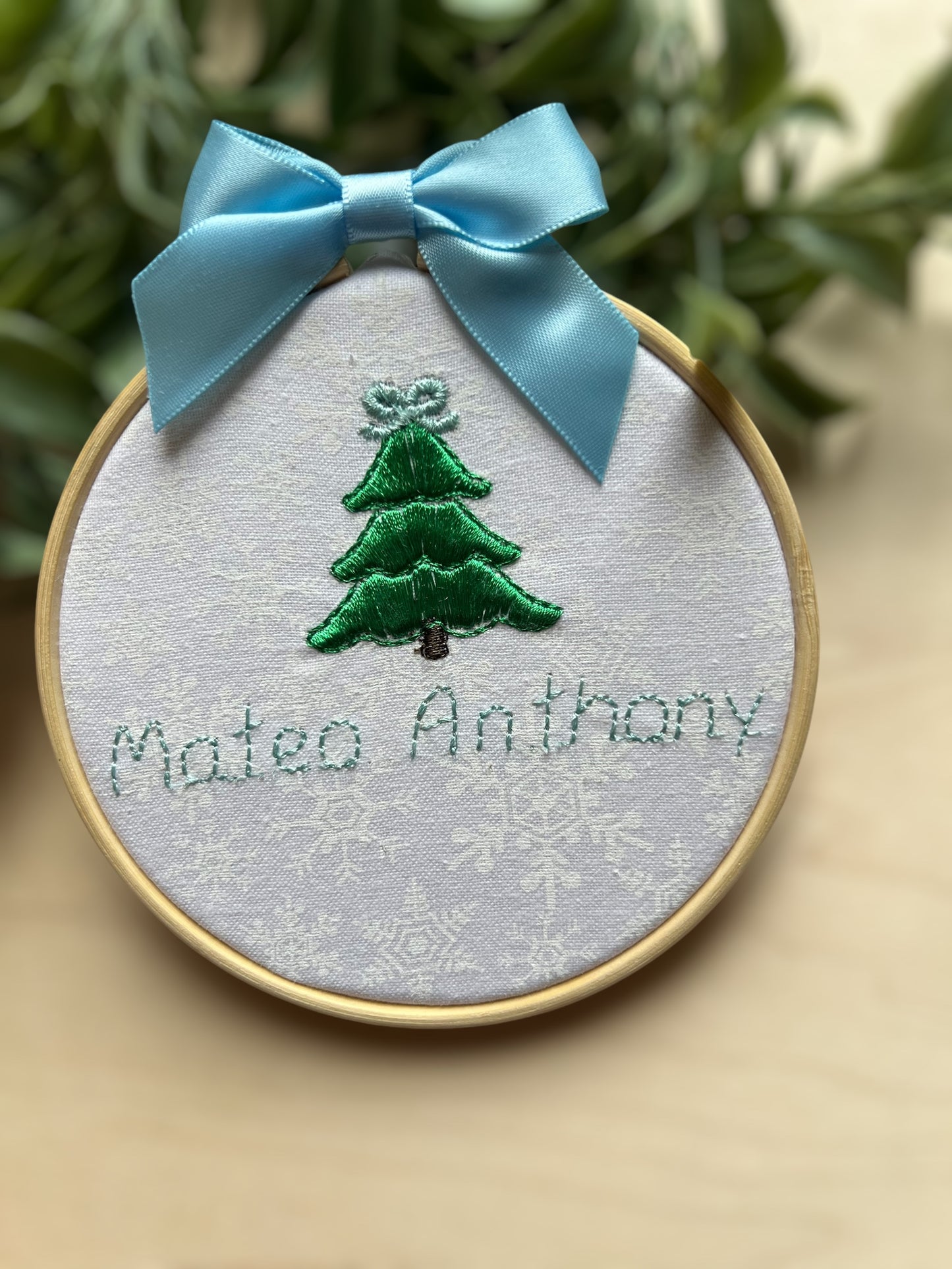 Coquette Bow Ornament - Personalized
