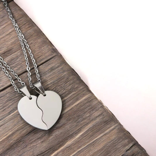 Personalized Best Friends heart necklace