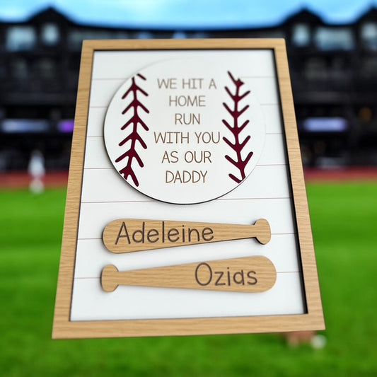 Customizable Home run Baseball Frame