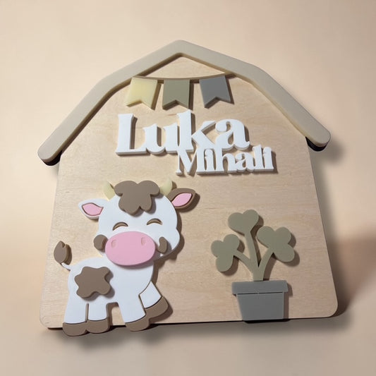 Western style Baby Name sign - Personalized