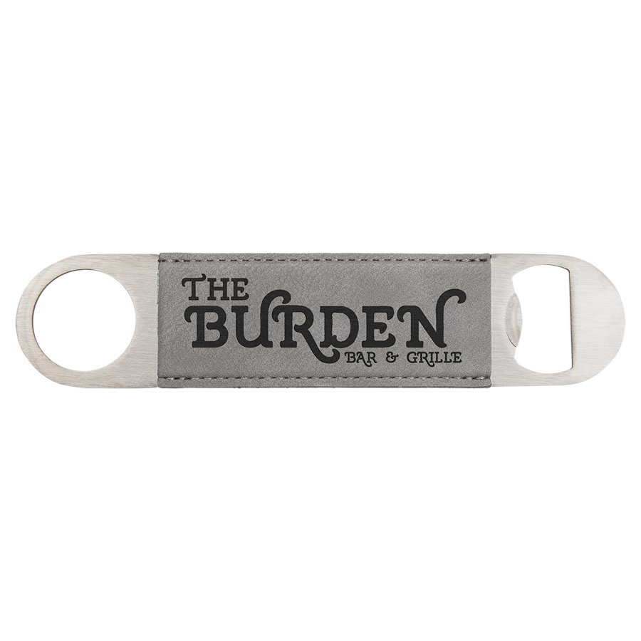 Personalized leatherette bottle openers