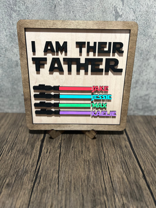 I am their father - I am your father LightSaber gift - personalized