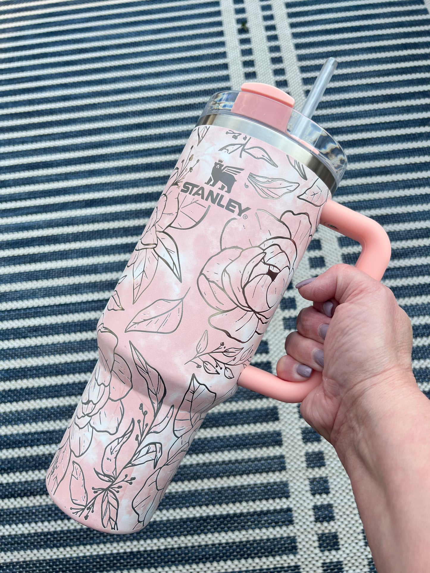 40oz tumbler - full wrap Laser engraved adventure quencher