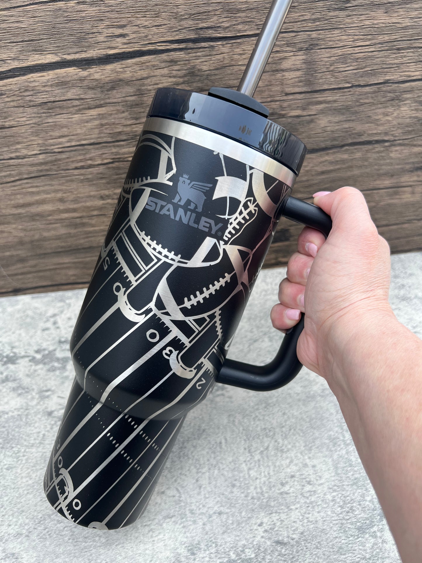 40oz tumbler - full wrap Laser engraved adventure quencher