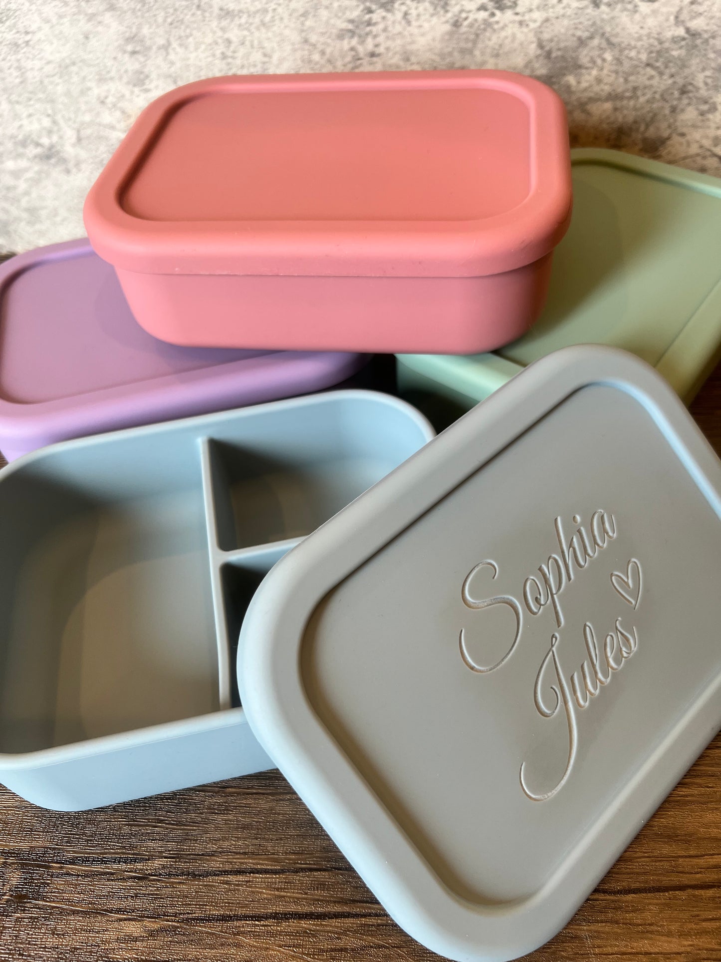 Personalized Silicone Bento box / Lunch Box