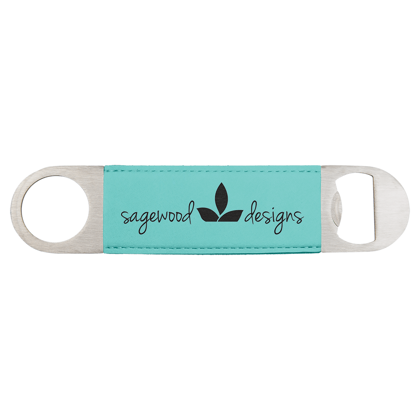 Personalized leatherette bottle openers