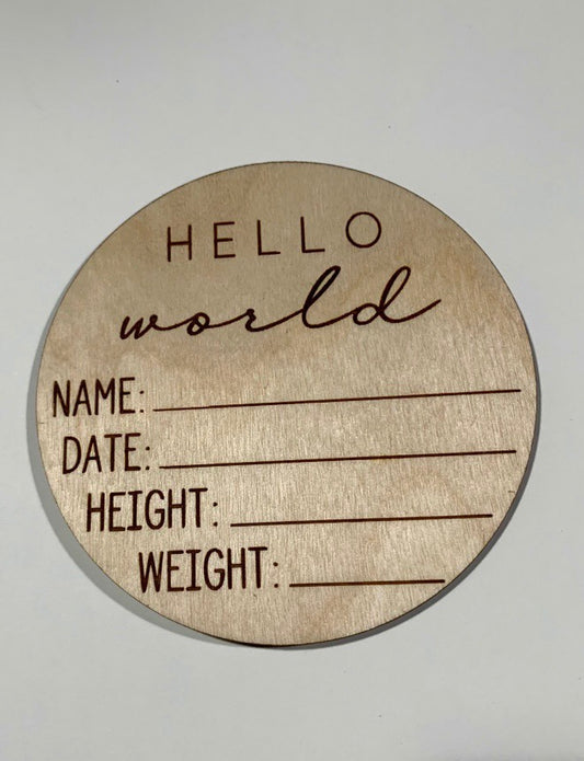 Hello world nursery annoucement