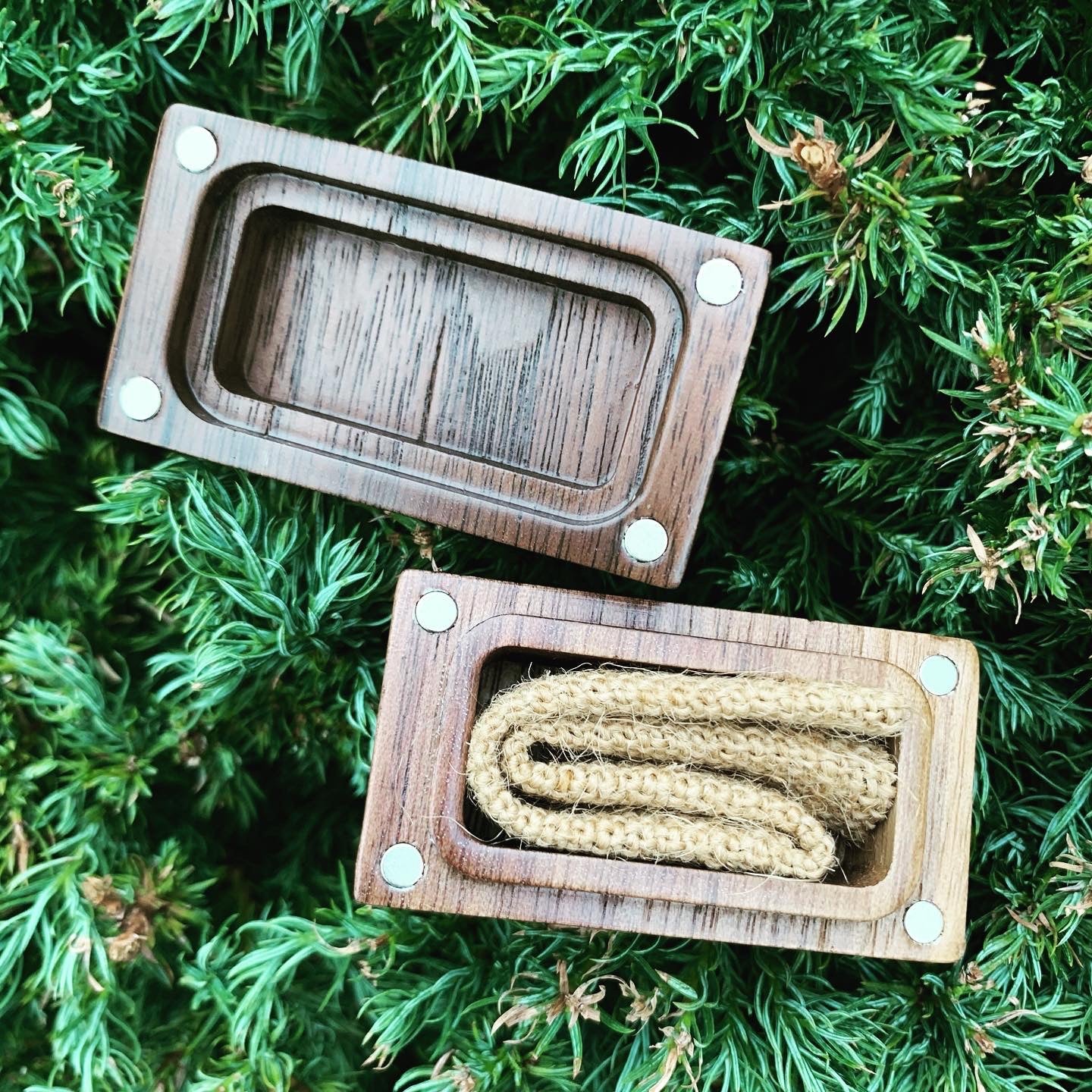 Personalized wooden walnut tooth box