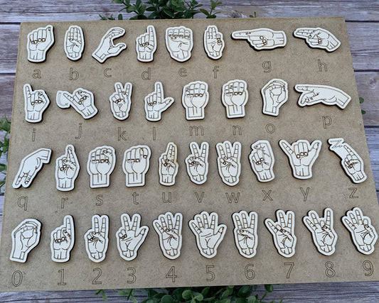 ASL American Sign Language Puzzle