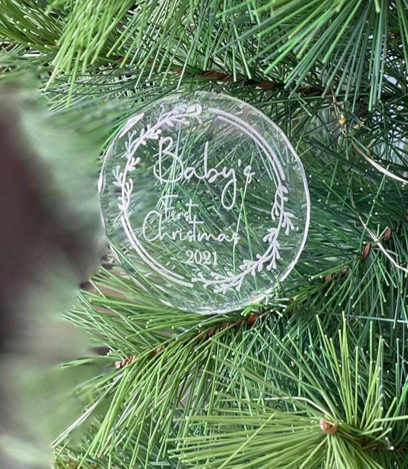 Baby’s First Christmas crystal ornament