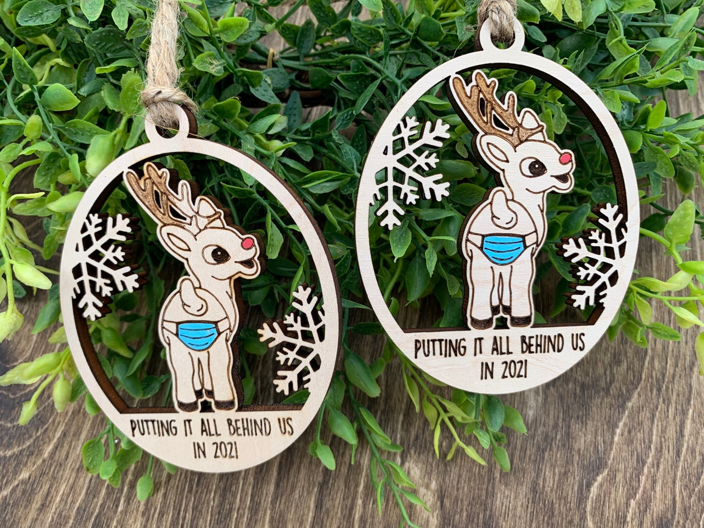 Putting it all behind us Christmas Ornament