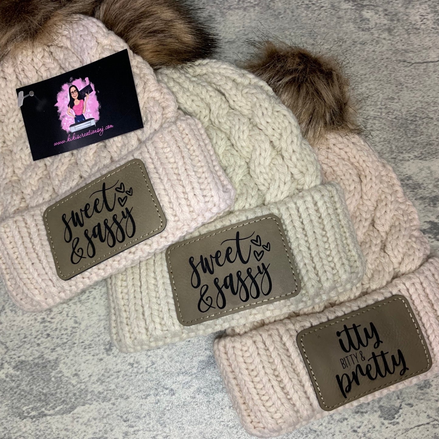 Toddler pom pom hats