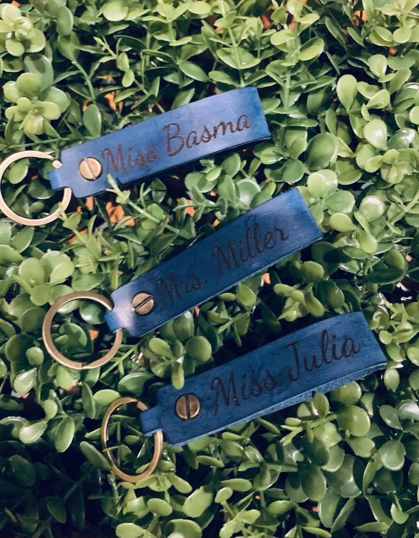 Personalized Leather Keyfob