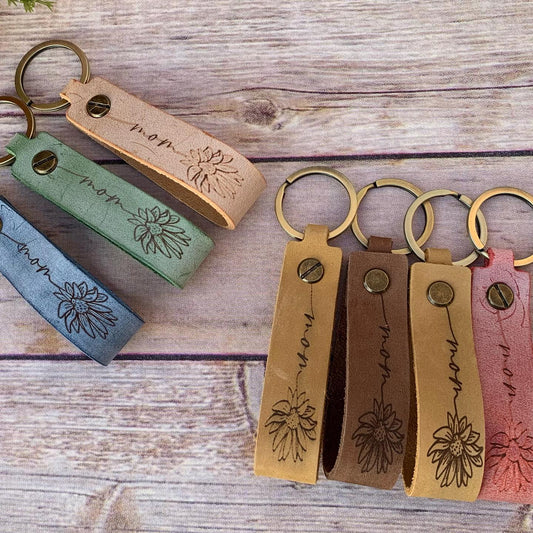 Personalized Leather Keyfob
