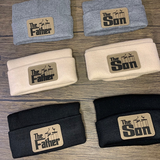 Father and son beanie set