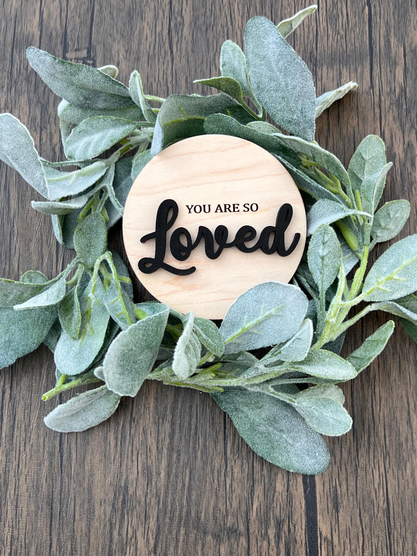 You are so loved baby birth milestone round