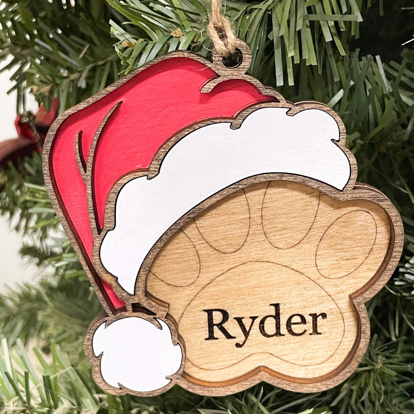 Personalized Pet paw print ornament
