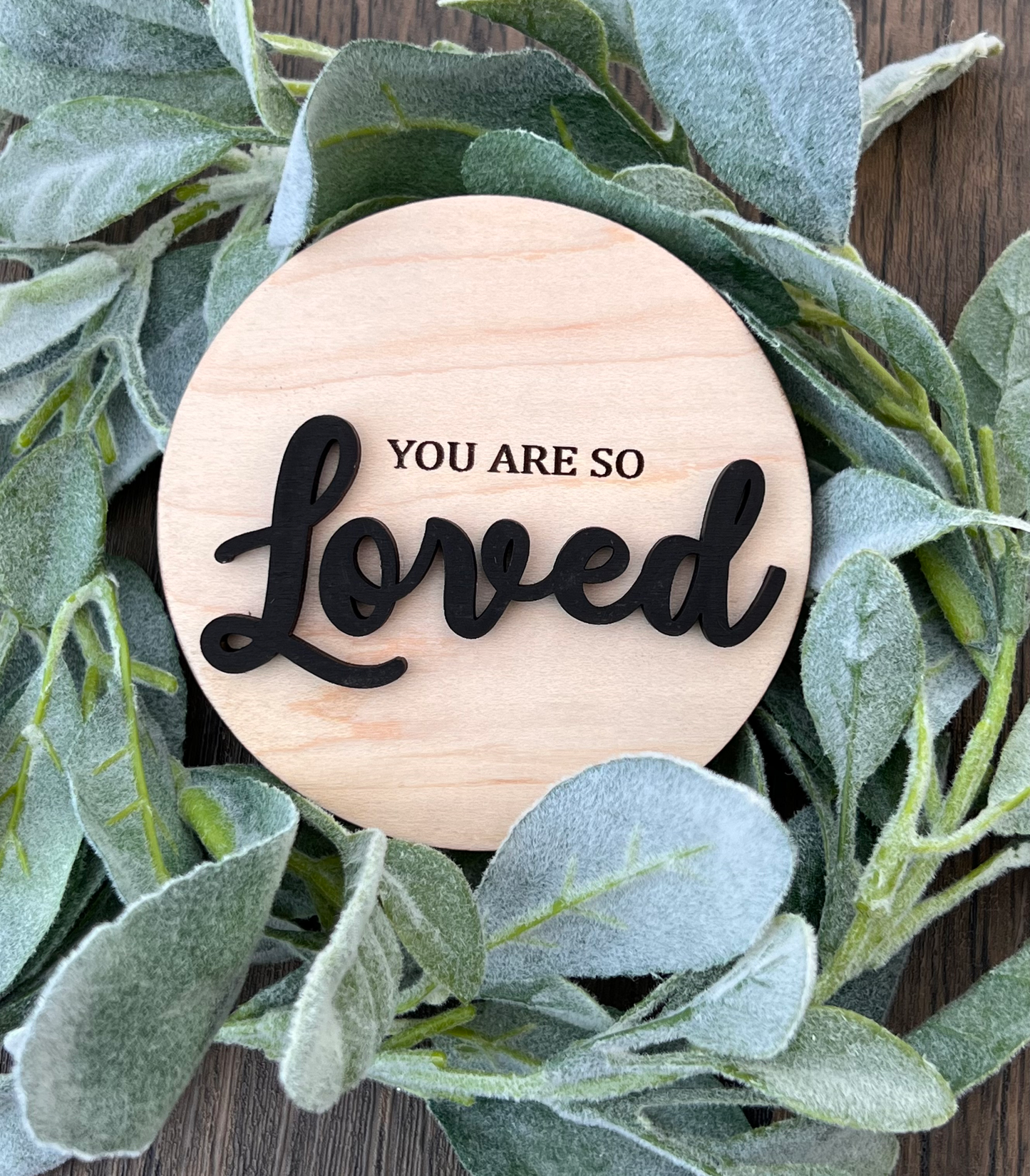 You are so loved baby birth milestone round