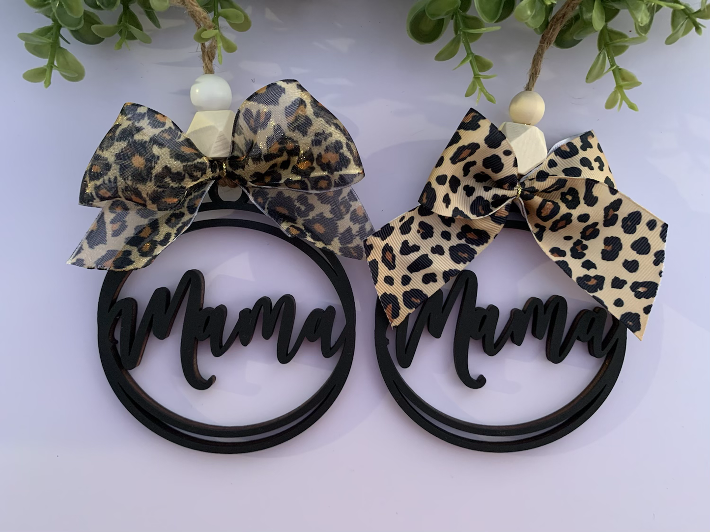 Car charm - car monogram - rearview mirror tassle