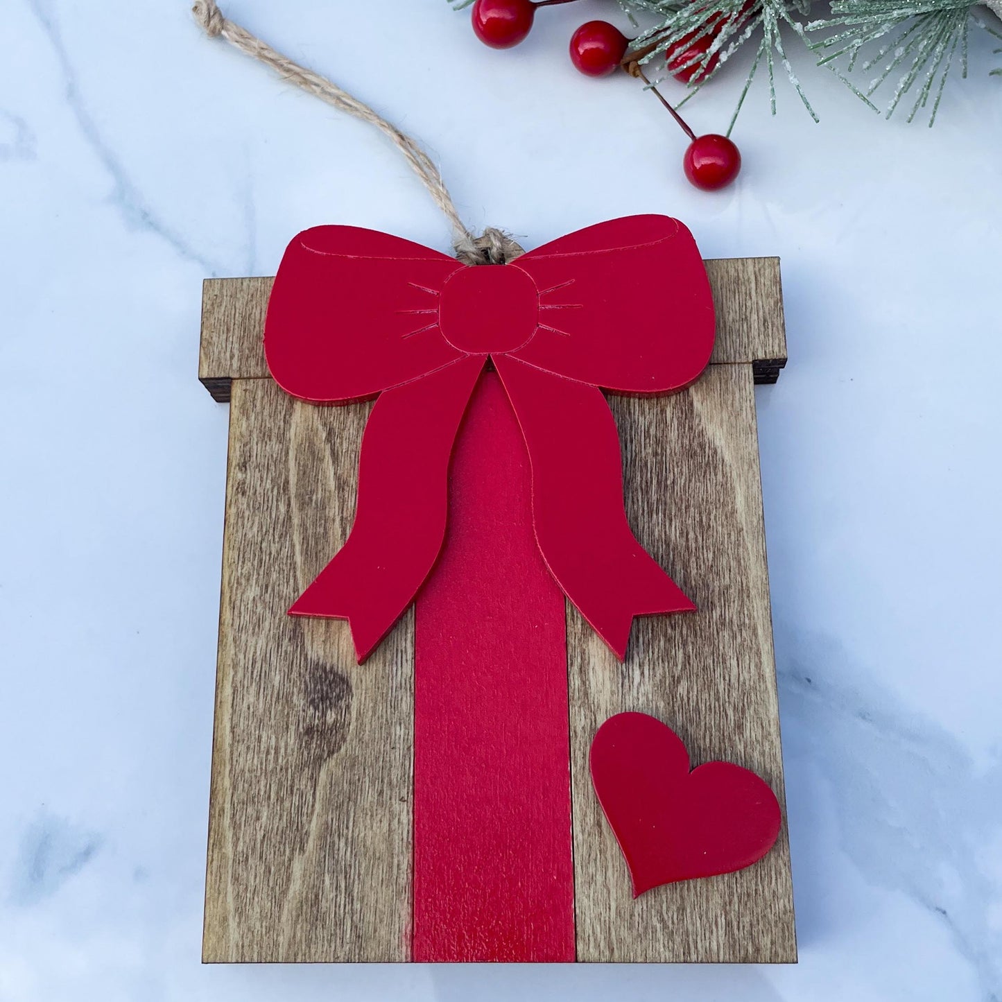 Present Wooden Gift Card Holder