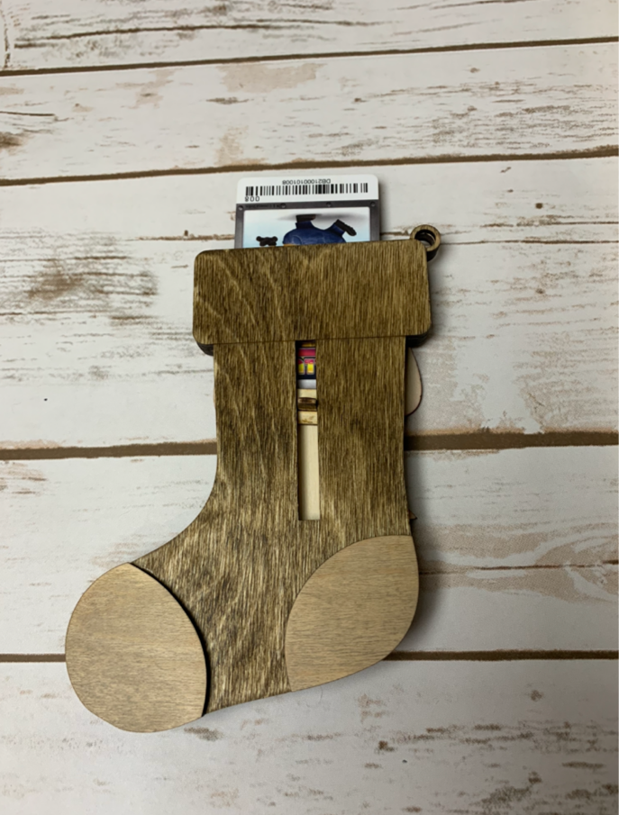 Christmas Stocking gift card holder.
