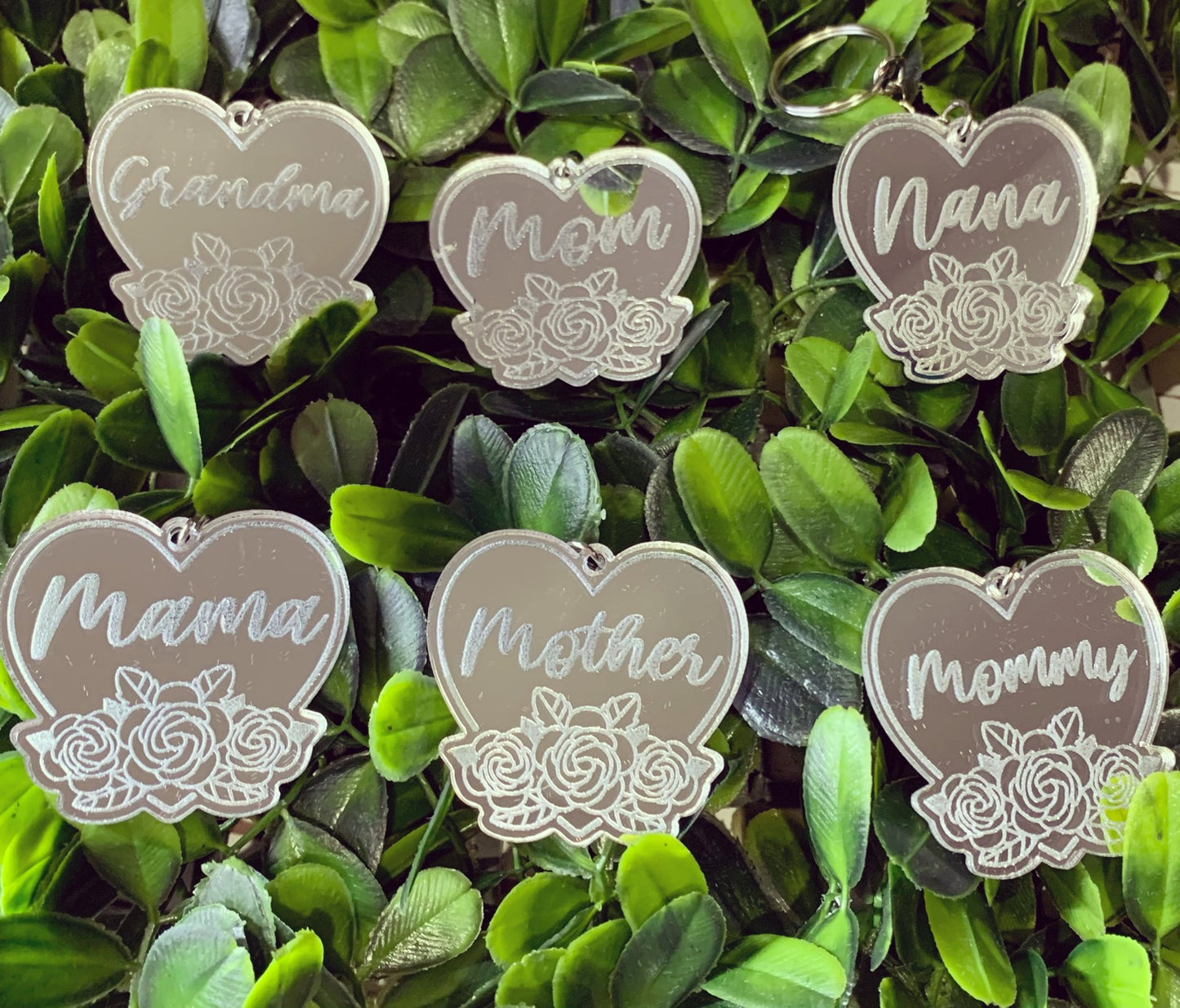 Customizable Mirrored acrylic name keychains