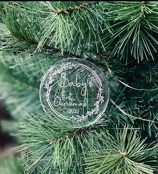 Baby’s First Christmas crystal ornament