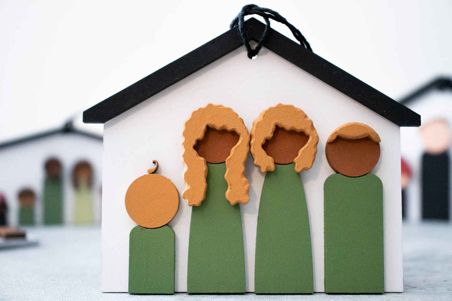 Christmas Peg Family Ornament - personalized