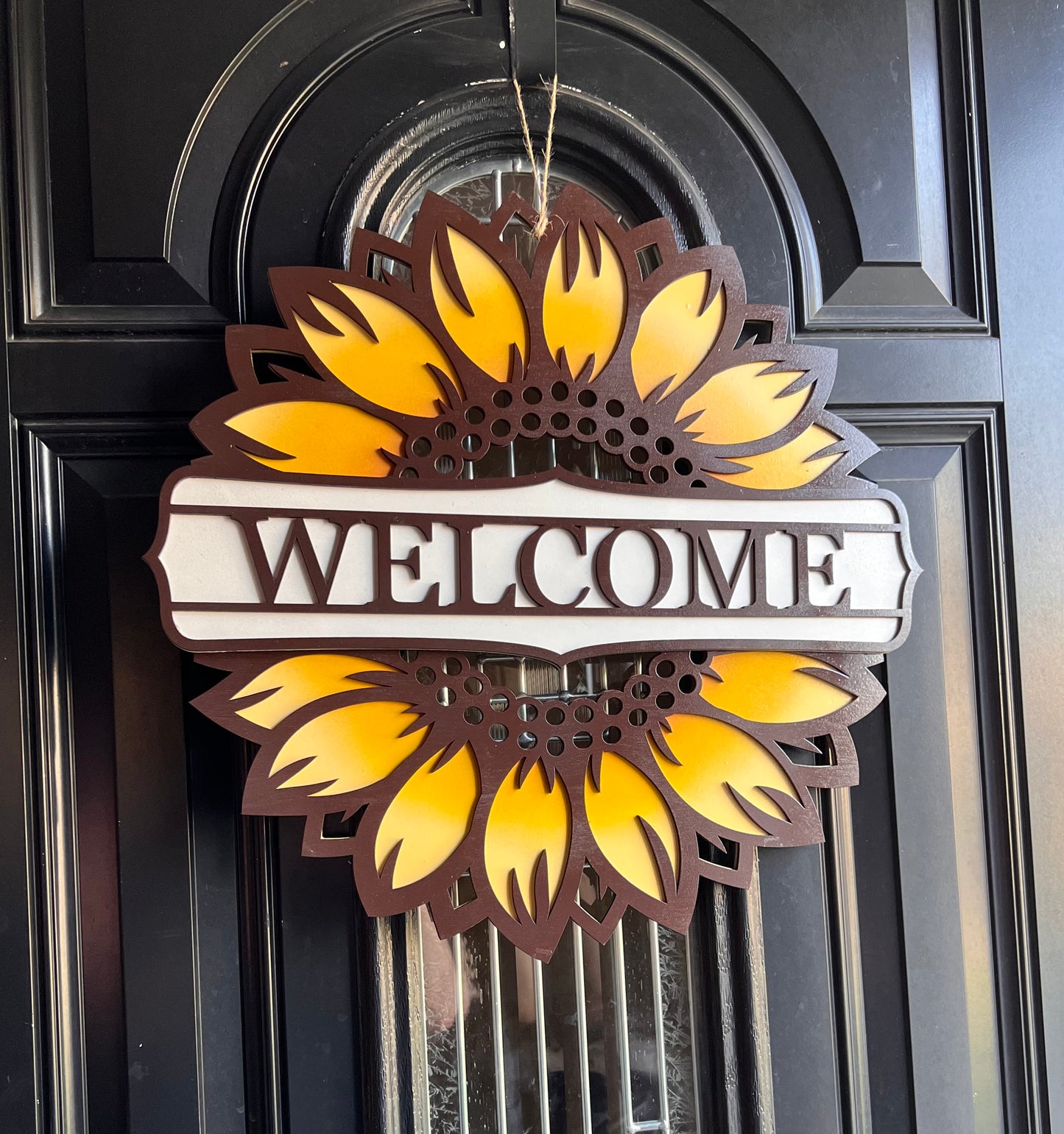 18 inch sunflower welcome sign