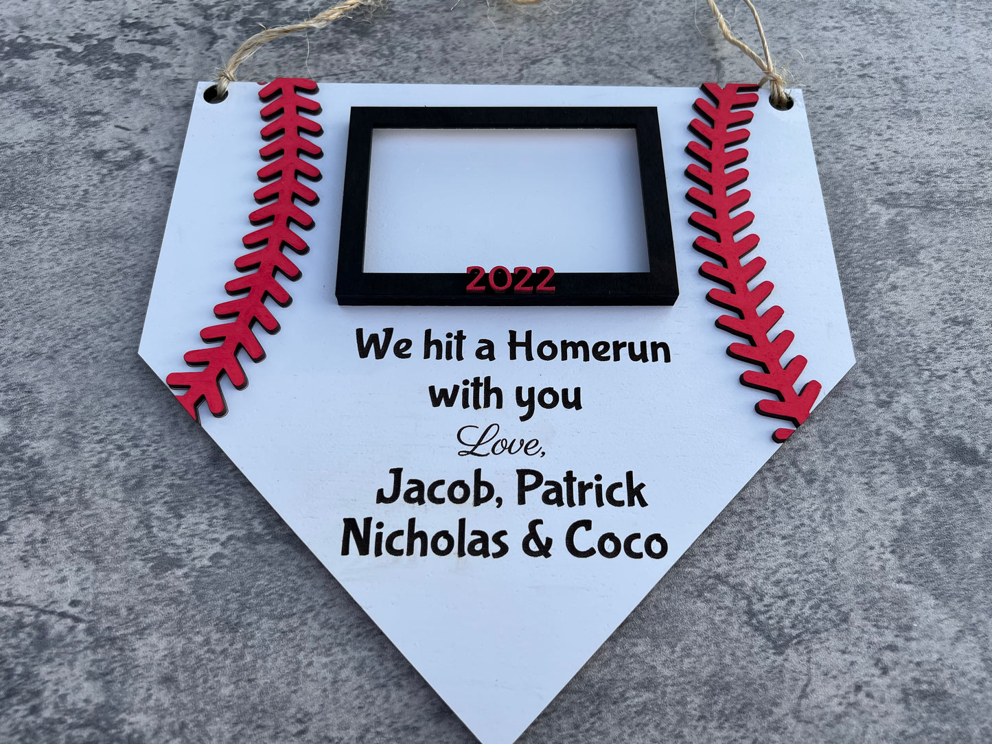 We hit a homerun - dad picture frame