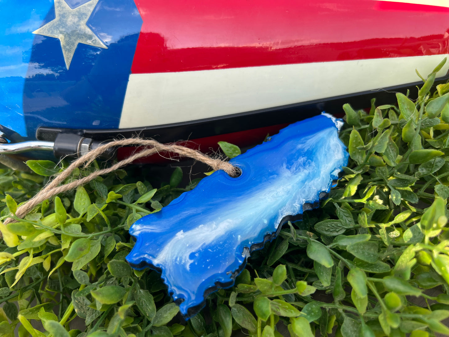 Puerto rico wood and resin ornament