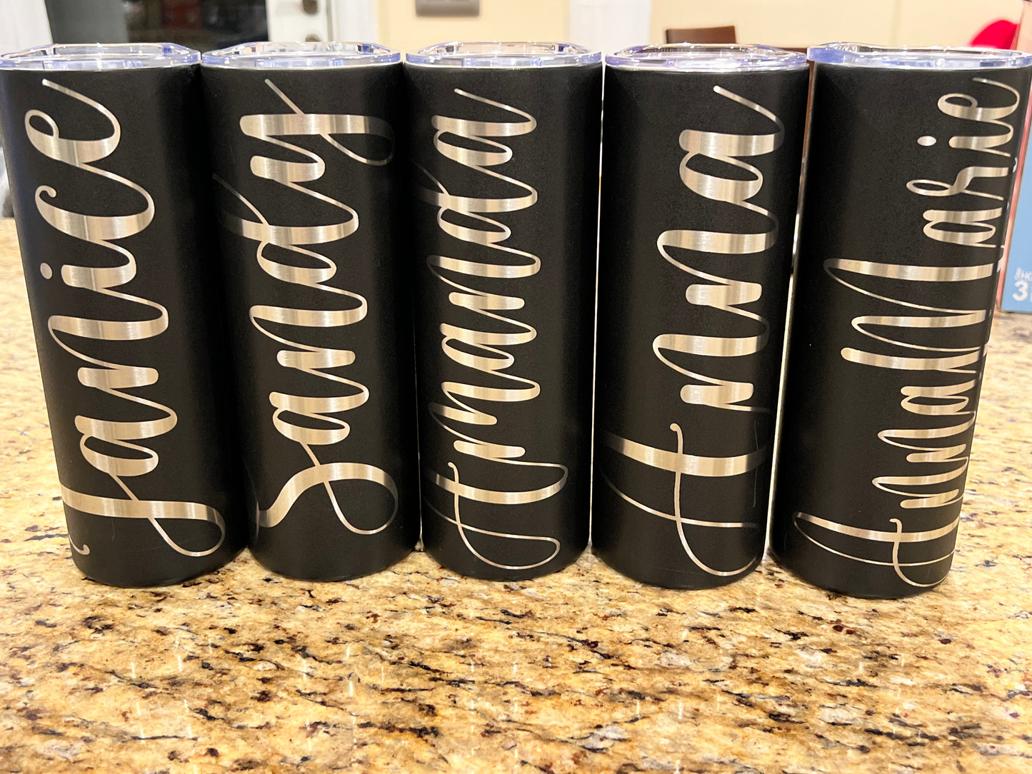 Engraved - personalized 20 ounce stainless steel tumbler