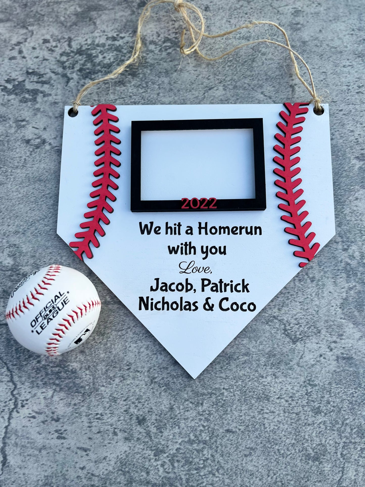 We hit a home run - dad picture frame