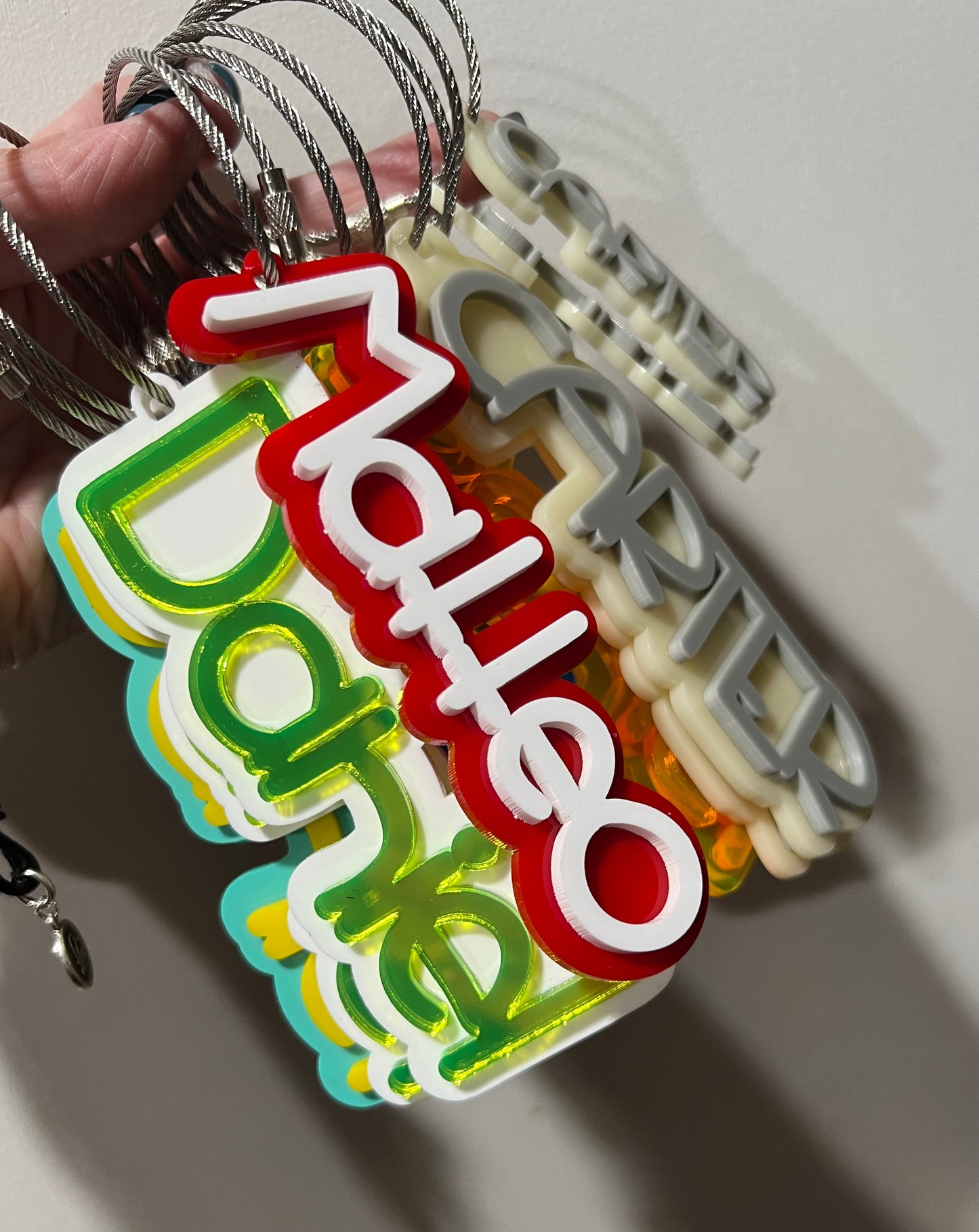 Personalized Back pack tags/ acrylic keychain/ back to school