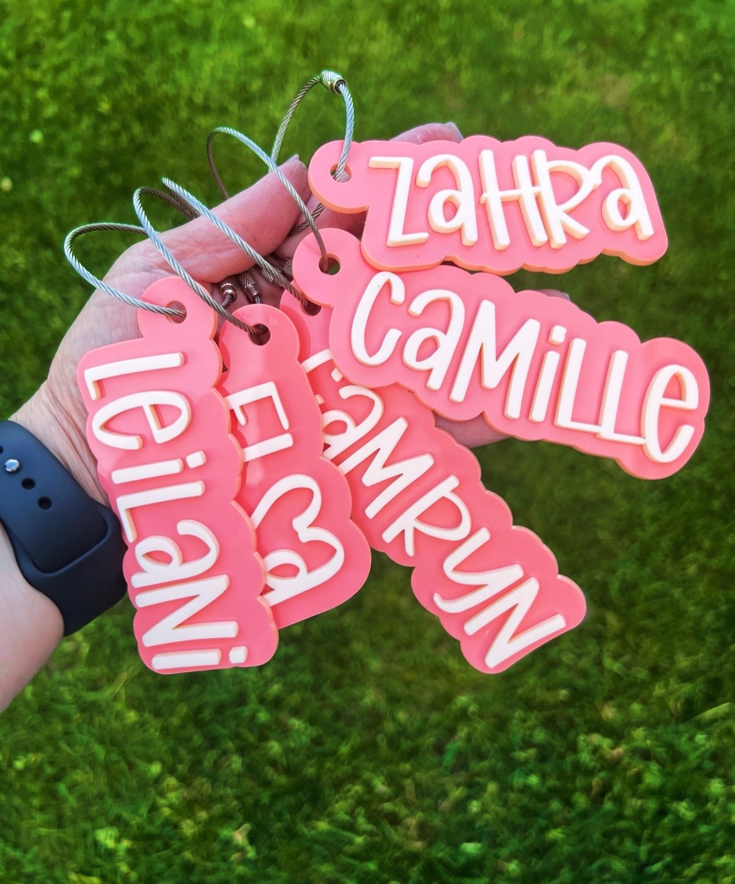 Personalized Back pack tags/ acrylic keychain/ back to school