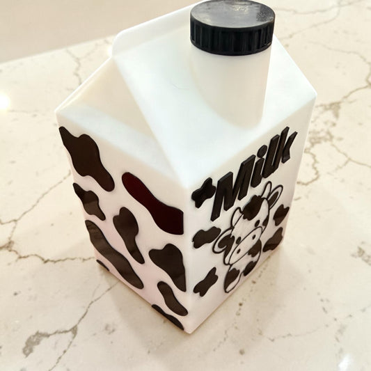 3d printed pretend milk carton - magically pours