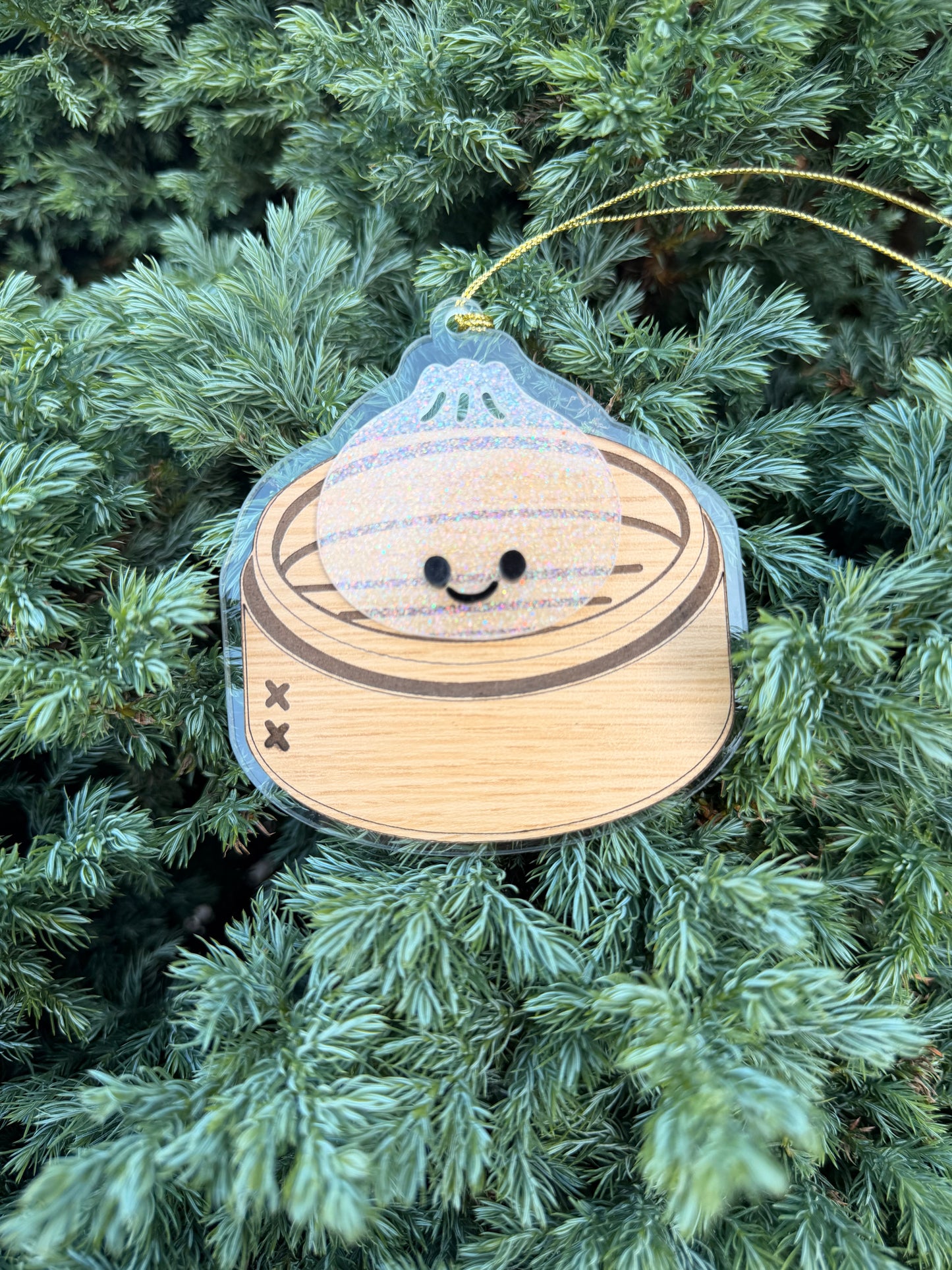 Viral Glitter dumpling Ornament